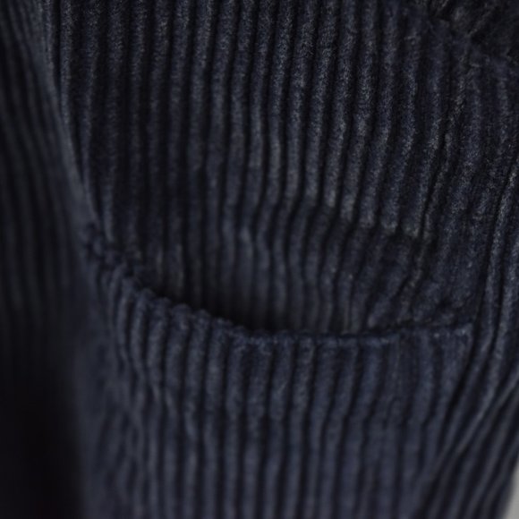 Navy corduroy overalls with football patch - Picture 6 of 9